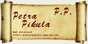 Petra Pikula vizit kartica